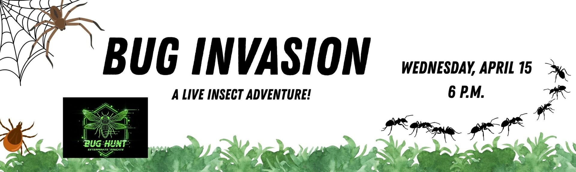 Bug Invasion: A live insect adventure!
with Bug Hunt of Maine
Wednesday, April 15 at 6 p.m.